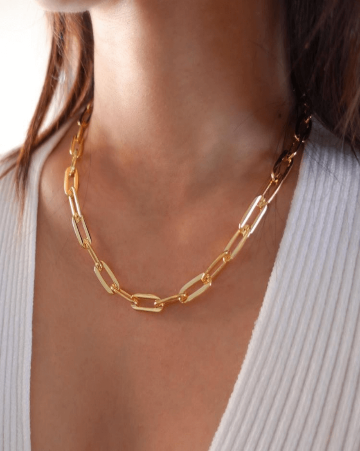 18K Gold Link Chain Necklace Women’s Best Trending Gift for Lady Girl Mother Wife,Birthday Travel Vacation Bridal Wedding Party Daily Office Work School,Spring Summer Fall Winter Holiday Sale,Mason & Madison Co.