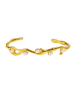 18K Pearl Cuff Bracelet Women’s Best Trending Gift for Lady Girl Mother Wife,Birthday Travel Vacation Bridal Wedding Party Daily Office Work School,Spring Summer Fall Winter Holiday Sale,Mason & Madison Co.