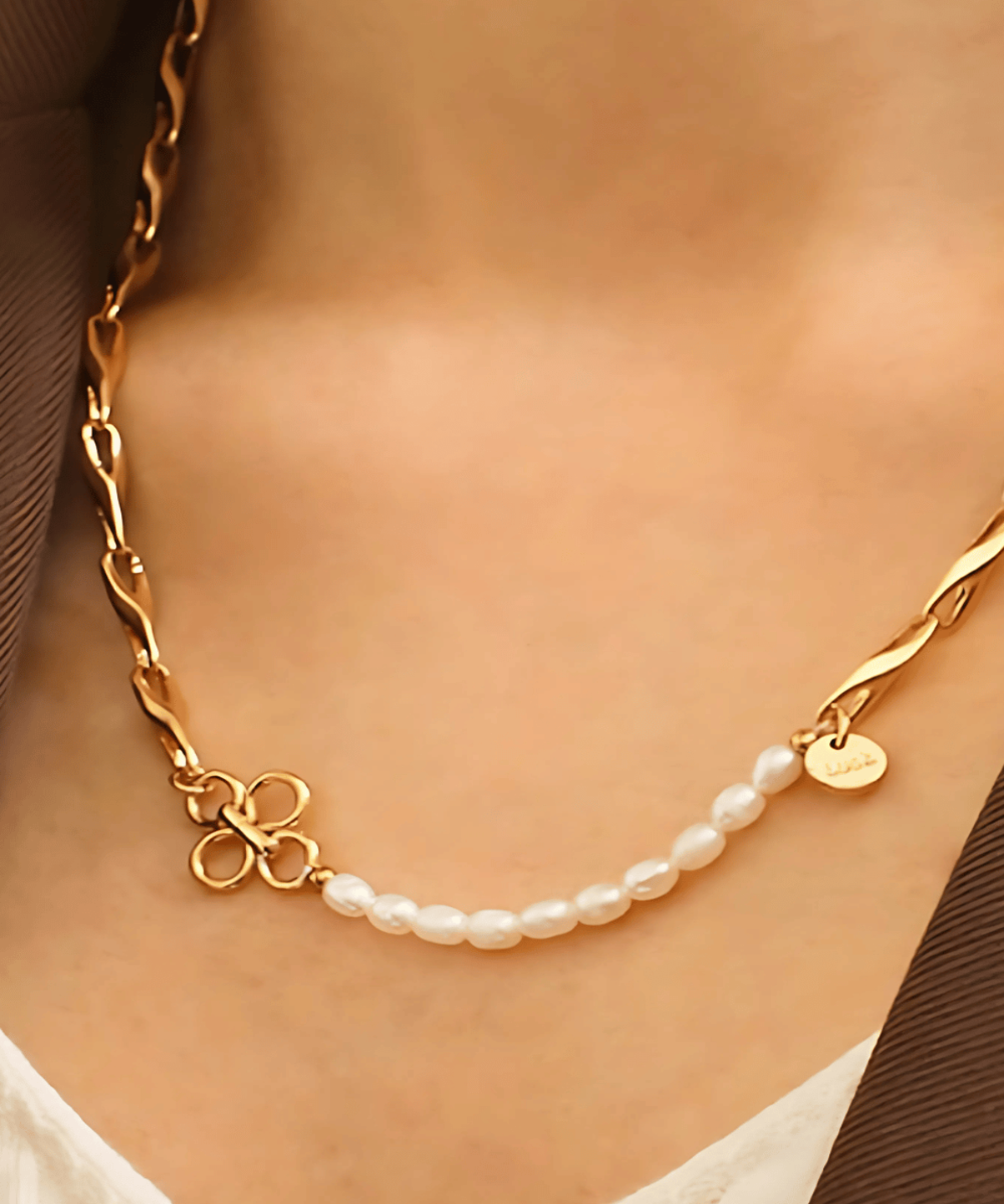 18K Pearl Chain Necklace Women’s Best Trending Gift for Lady Girl Mother Wife,Birthday Travel Vacation Bridal Wedding Party Daily Office Work School,Spring Summer Fall Winter Holiday Sale,Mason & Madison Co.