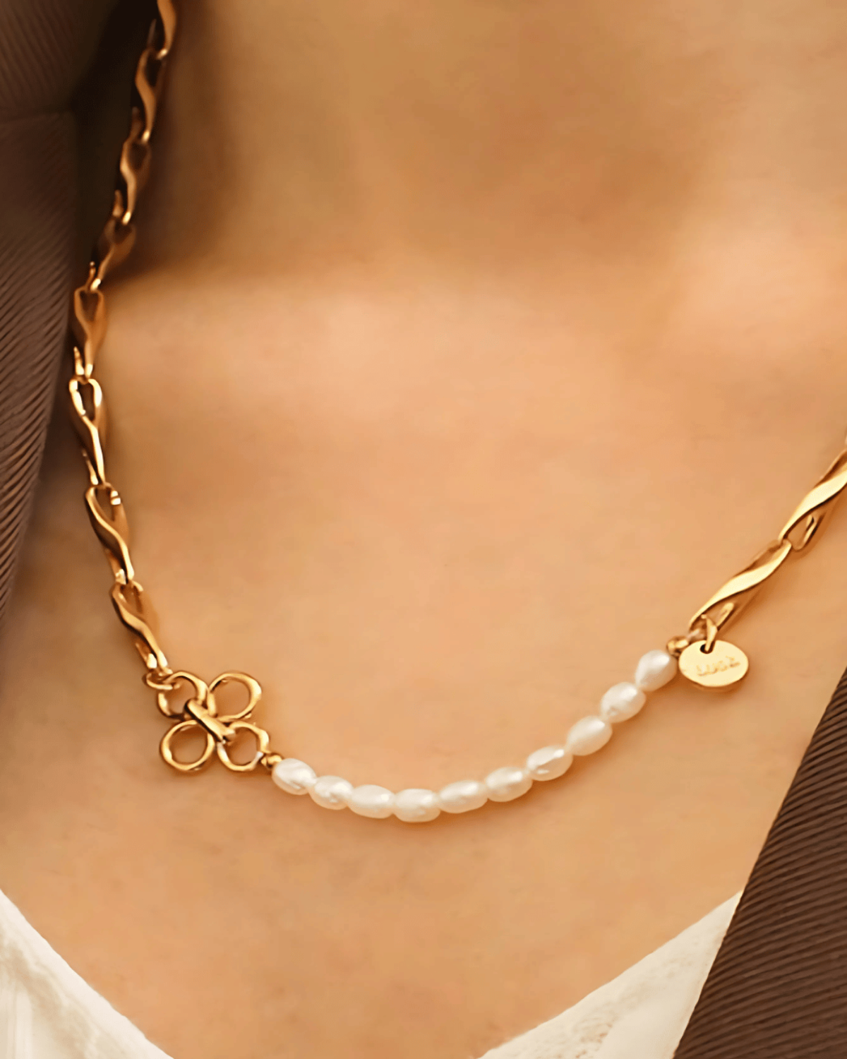 18K Pearl Chain Necklace Women’s Best Trending Gift for Lady Girl Mother Wife,Birthday Travel Vacation Bridal Wedding Party Daily Office Work School,Spring Summer Fall Winter Holiday Sale,Mason & Madison Co.