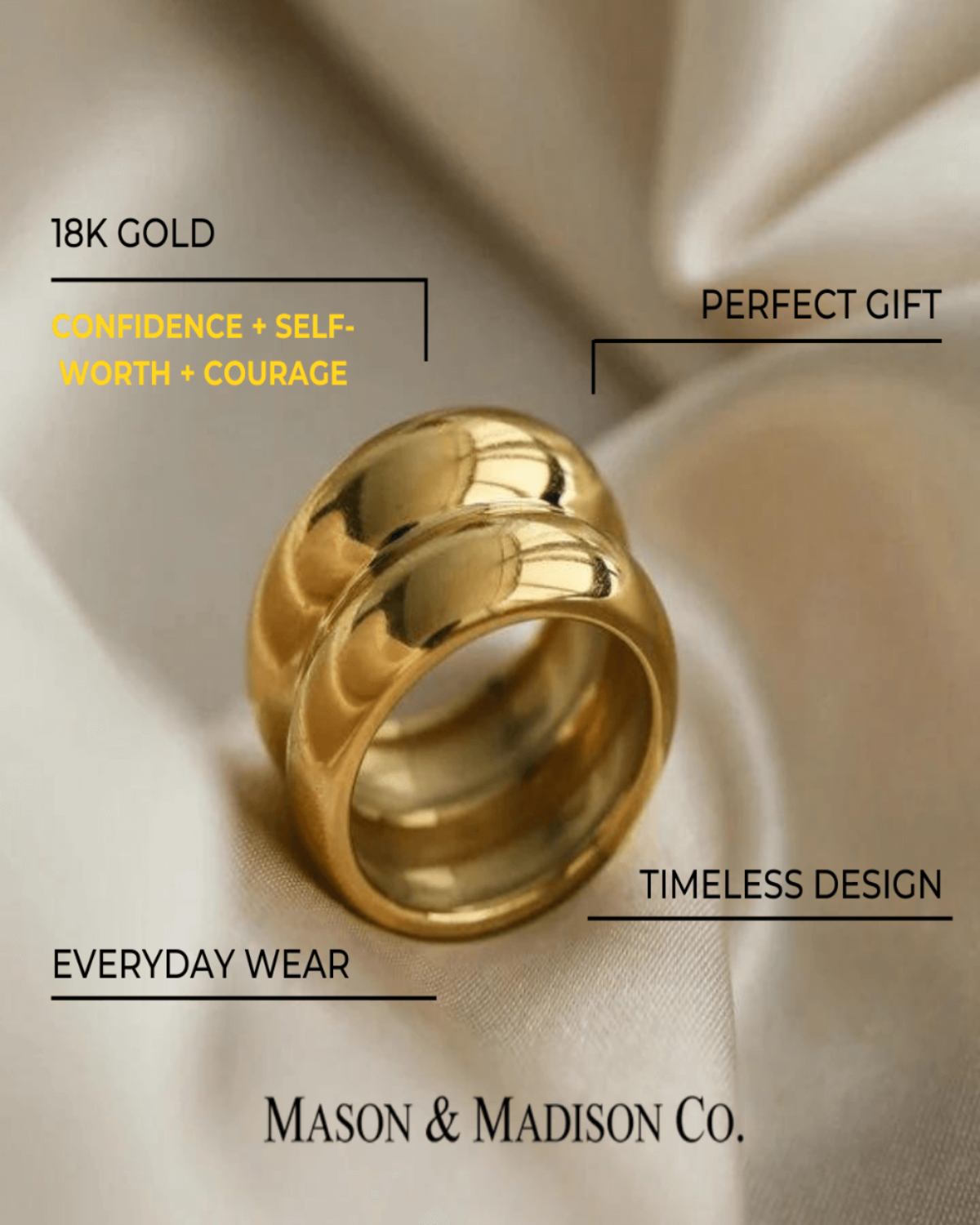 Favorite Gold Rings Mason & Madison 18K Yellow Gold Duo Statement Ring – Mason & Madison Co.