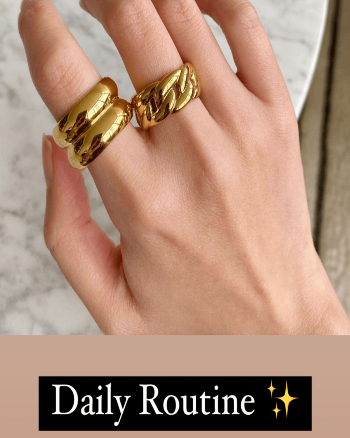 Favorite Gold Rings Mason & Madison 18K Yellow Gold Duo Statement Ring – Mason & Madison Co.