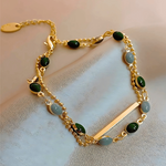 18K Jade Bracelet Women’s Best Trending Gift for Lady Girl Mother Wife,Birthday Travel Vacation Bridal Wedding Party Daily Office Work School,Spring Summer Fall Winter Holiday Sale,Mason & Madison Co.