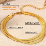 18K Layered Gold Chain Bracelet Women’s Best Trending Gift for Lady Girl Mother Wife,Birthday Travel Vacation Bridal Wedding Party Daily Office Work School,Spring Summer Fall Winter Holiday Sale,Mason & Madison Co.