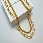 18K Gold Layered Chain Necklace Women’s Best Trending Gift for Lady Girl Mother Wife,Birthday Travel Vacation Bridal Wedding Party Daily Office Work School,Spring Summer Fall Winter Holiday Sale,Mason & Madison Co.