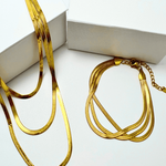 18K Layered Gold Chain Necklace Bracelet Women’s Best Trending Gift for Lady Girl Mother Wife,Birthday Travel Vacation Bridal Wedding Party Daily Office Work School,Spring Summer Fall Winter Holiday Sale,Mason & Madison Co.