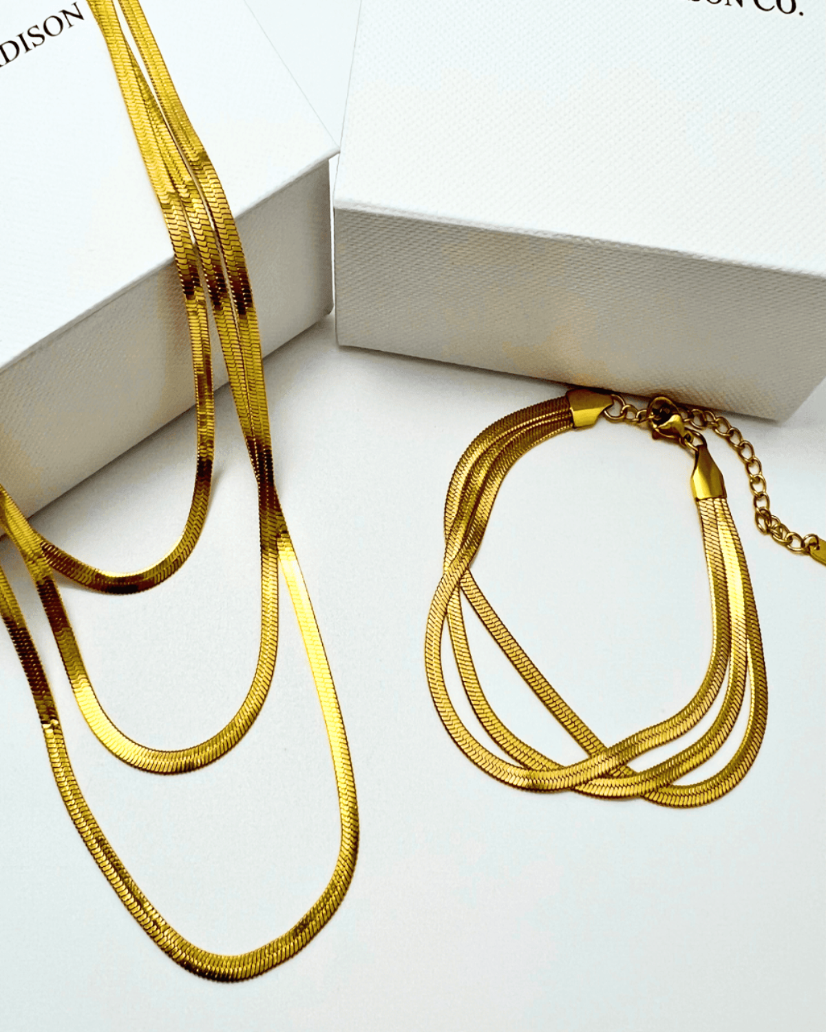 18K Layered Gold Chain Necklace Bracelet Women’s Best Trending Gift for Lady Girl Mother Wife,Birthday Travel Vacation Bridal Wedding Party Daily Office Work School,Spring Summer Fall Winter Holiday Sale,Mason & Madison Co.