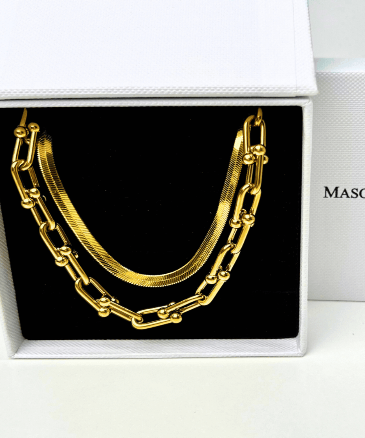 18K Gold Chain Necklace Set, Best Trending Gold Chain Necklace Set Gift for Women, Lady, Mother, Wife.