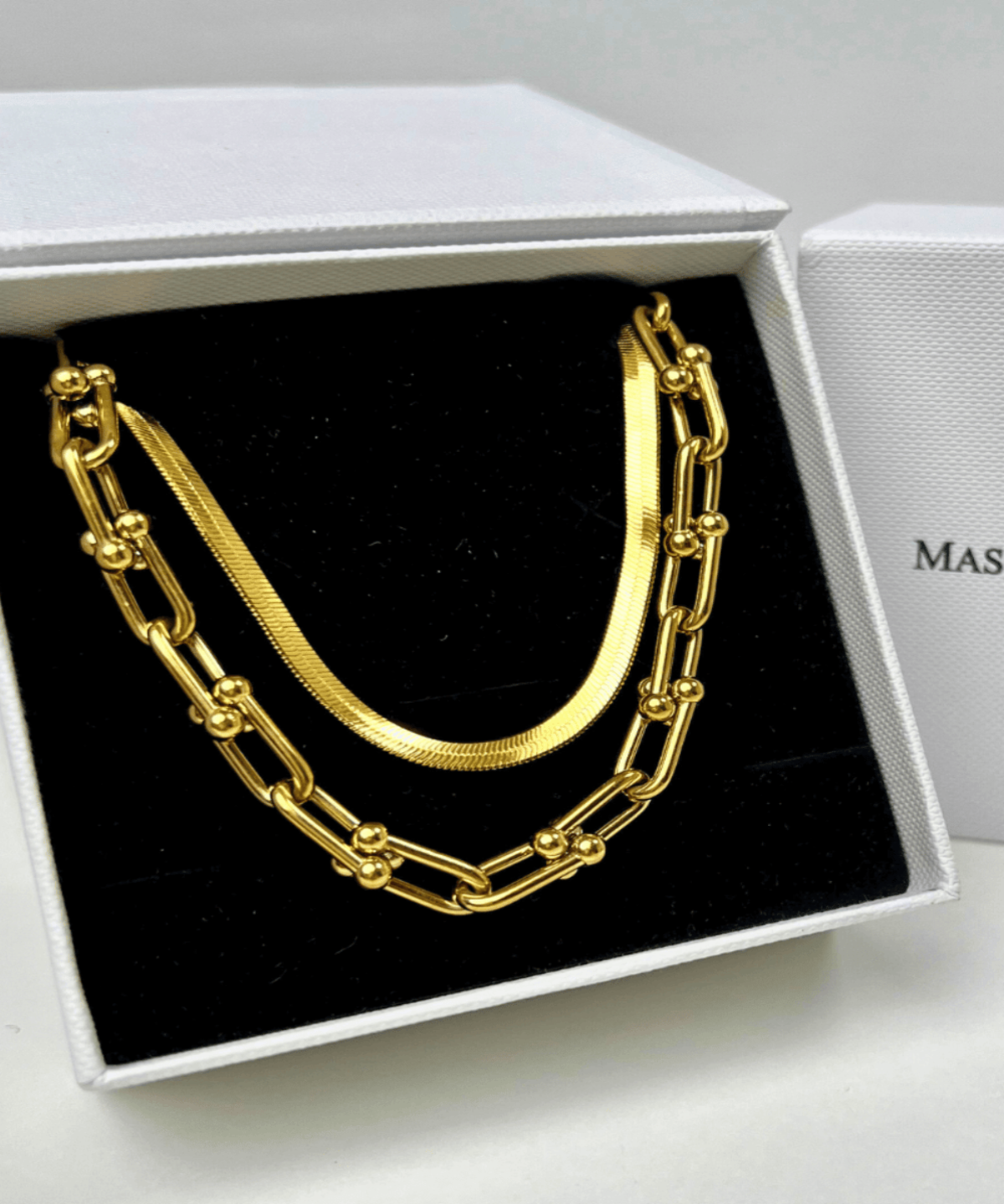 18K Gold Chain Necklace Set, Best Trending Gold Chain Necklace Set Gift for Women, Lady, Mother, Wife.