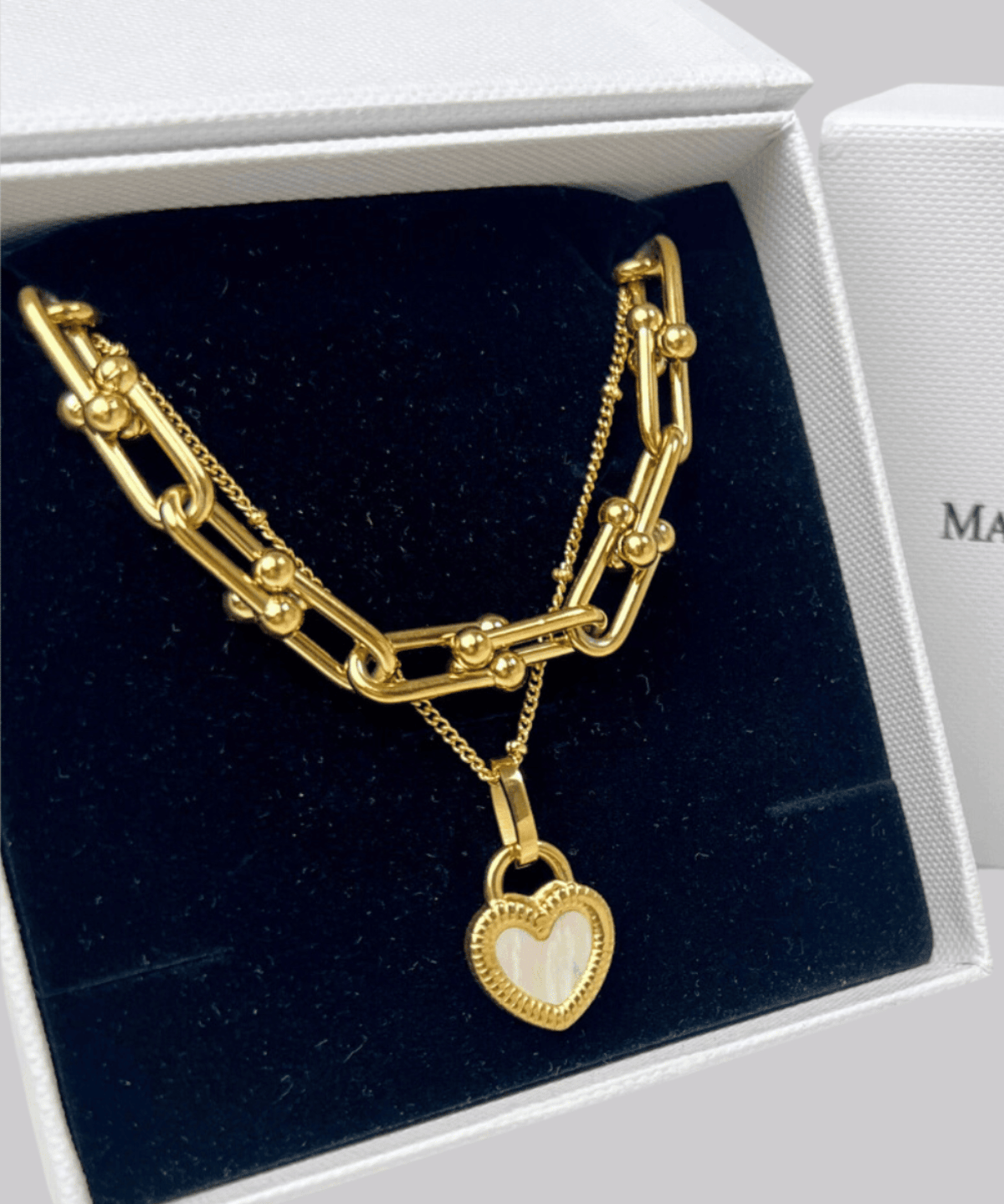 18K Best Trending Layered Gold Necklace Set Gift on Sale for Women, Lady, Mother, Wife