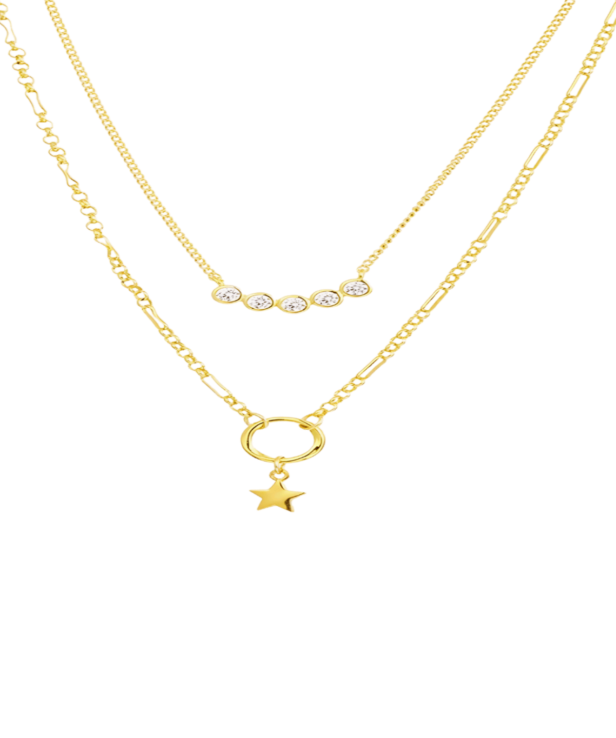 18K Layered Gold Necklaces, Best Trending Trendy Layered Gold Necklaces Gift for Women, Lady, Mother, Wife.