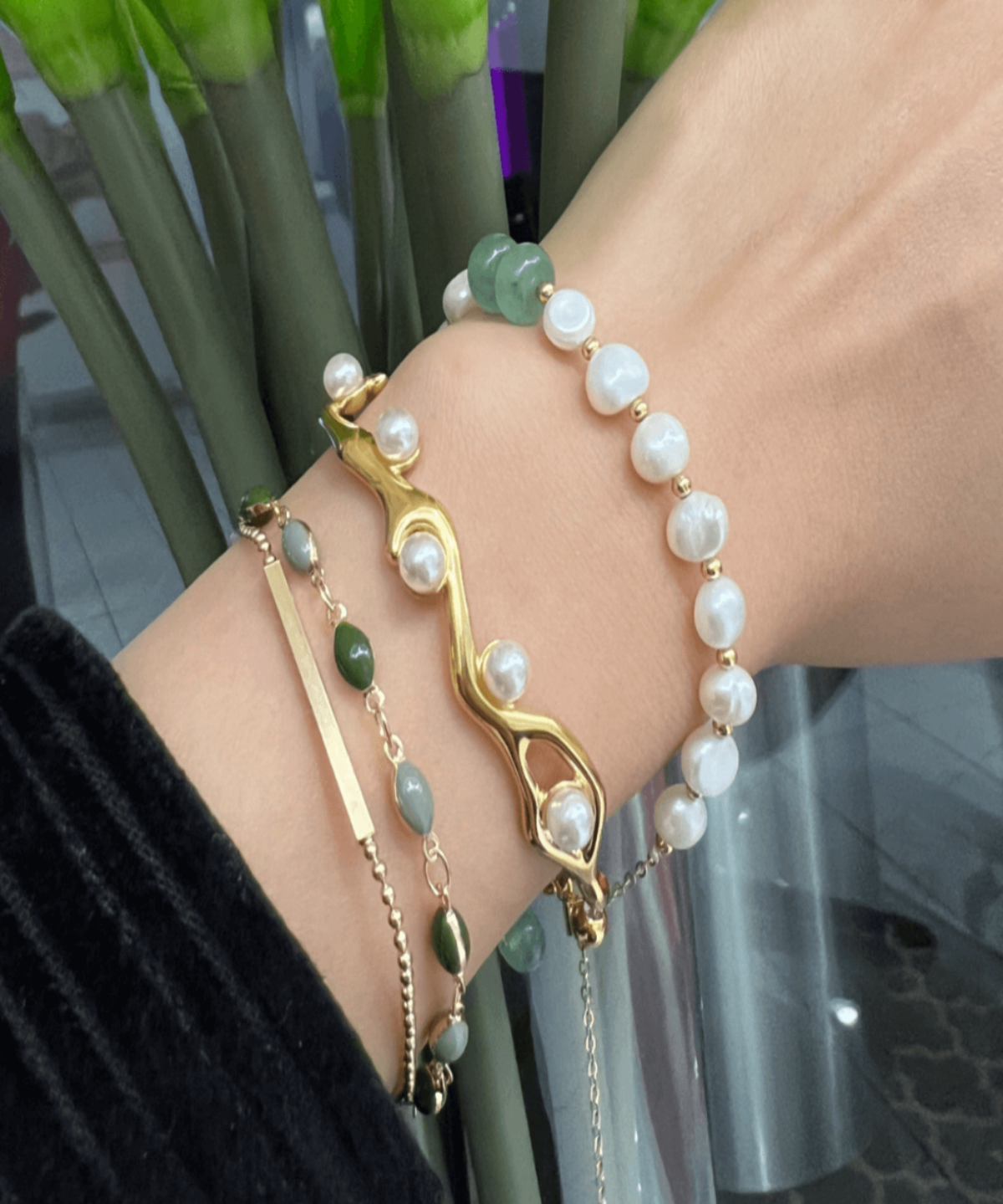 18K Best Trending Pearl Bracelet Gift on Sale for Women, Lady, Mother, Wife