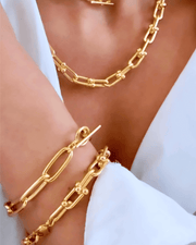 18K Gold Chain Necklace Bracelet Women’s Best Trending Gift for Lady Girl Mother Wife,Birthday Travel Vacation Bridal Wedding Party Daily Office Work School,Spring Summer Fall Winter Holiday Sale,Mason & Madison Co.