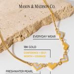 18K Pearl Necklace Women’s Best Trending Gift for Lady Girl Mother Wife,Birthday Travel Vacation Bridal Wedding Party Daily Office Work School,Spring Summer Fall Winter Holiday Sale,Mason & Madison Co.