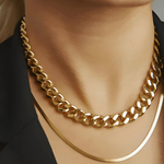 18K Best Trending Gold Chunky Chain Necklace Jewelry Gift on Sale for Women, Lady, Mother, Wife