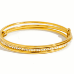 18K Gold Bangle Bracelet Women’s Best Trending Gift for Lady Girl Mother Wife,Birthday Travel Vacation Bridal Wedding Party Daily Office Work School,Spring Summer Fall Winter Holiday Sale,Mason & Madison Co.