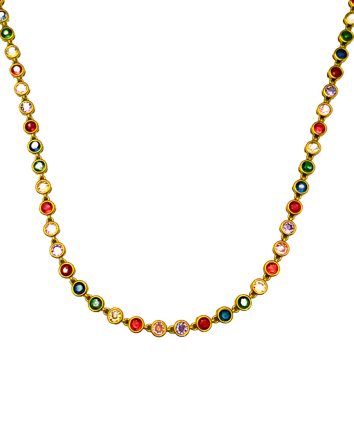18K Gold Chain Necklace with Gemstone, Best Trending Trendy Gold Chain Necklace with Gemstone Gift for Women, Lady, Mother, Wife, Mason & Madison Co.