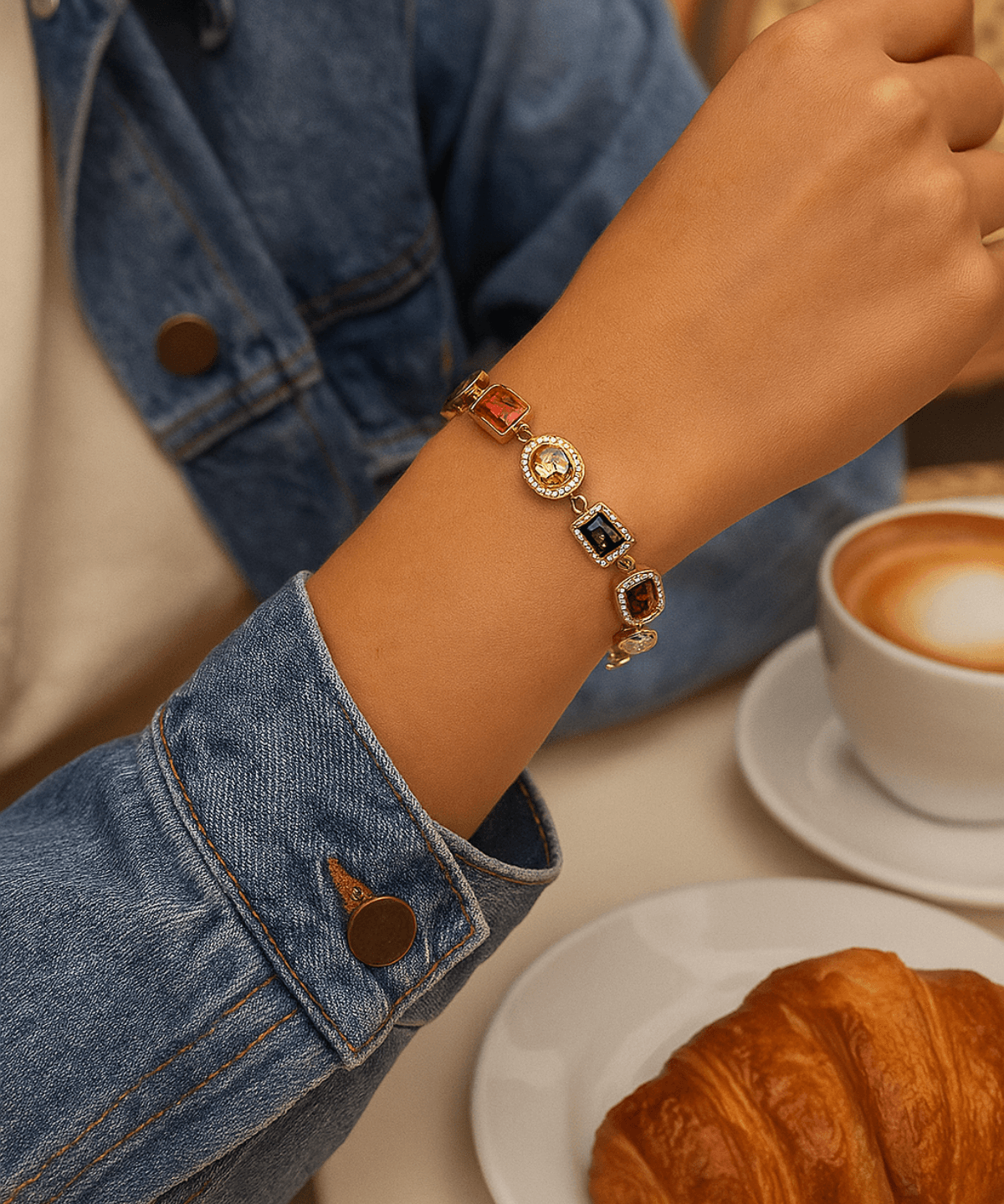 18K Gold Chunky Chain Bracelet Women’s Best Trending Gift for Lady Girl Mother Wife,Birthday Travel Vacation Bridal Wedding Party Daily Office Work School,Spring Summer Fall Winter Holiday Sale,Mason & Madison Co.