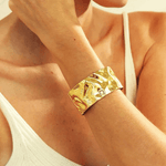 18K Gold Cuff Bracelet Women’s Best Trending Gift for Lady Girl Mother Wife,Birthday Travel Vacation Bridal Wedding Party Daily Office Work School,Spring Summer Fall Winter Holiday Sale,Mason & Madison Co.