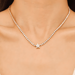 18K Gold Diamond Tennis Necklace for Women/Mom/Wife, Mason & Madison Co.