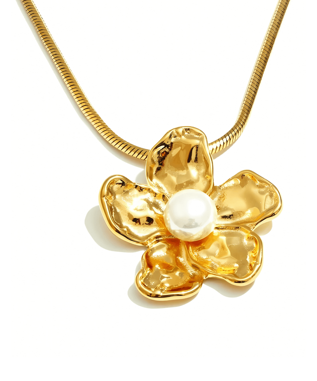 18K Gold Flower Pendant Necklace Women’s Best Trending Gift for Lady Girl Mother Wife,Birthday Travel Vacation Bridal Wedding Party Daily Office Work School,Spring Summer Fall Winter Holiday Sale,Mason & Madison Co.