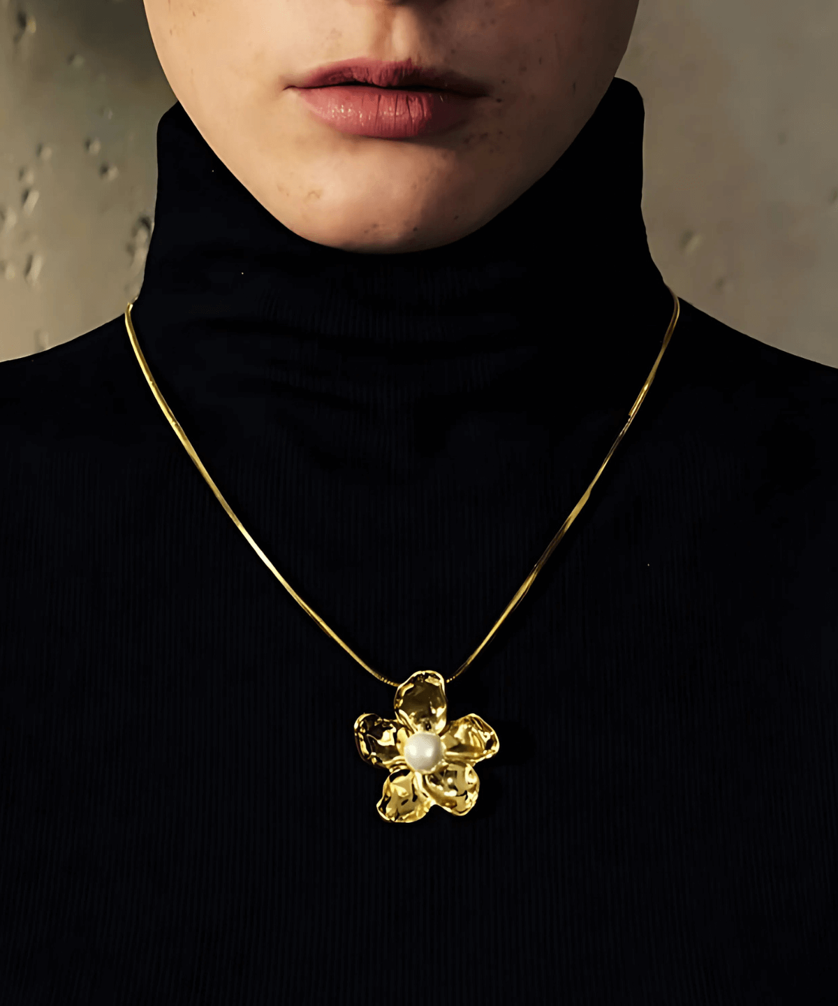 18K Gold Flower Pendant Necklace Women’s Best Trending Gift for Lady Girl Mother Wife,Birthday Travel Vacation Bridal Wedding Party Daily Office Work School,Spring Summer Fall Winter Holiday Sale,Mason & Madison Co.