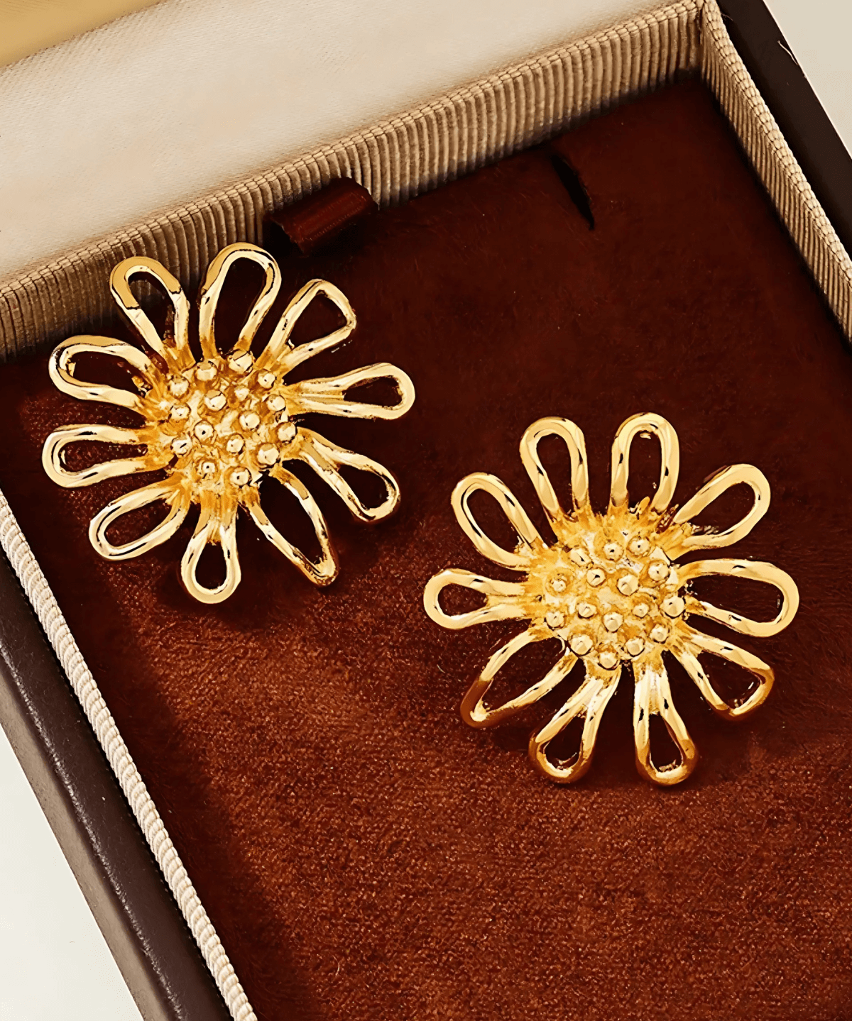 18K Gold Flower Stud Earrings Women’s Best Trending Gift for Lady Girl Mother Wife,Birthday Travel Vacation Bridal Wedding Party Daily Office Work School,Spring Summer Fall Winter Holiday Sale,Mason & Madison Co.