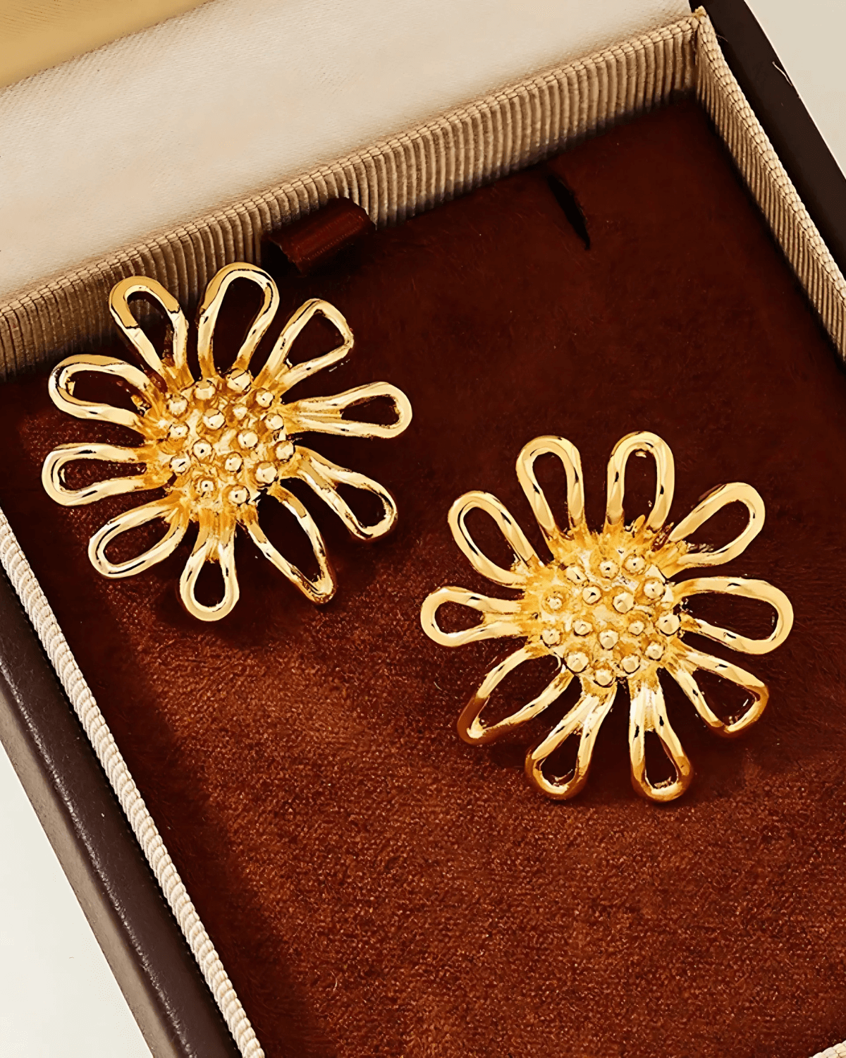 18K Gold Flower Stud Earrings Women’s Best Trending Gift for Lady Girl Mother Wife,Birthday Travel Vacation Bridal Wedding Party Daily Office Work School,Spring Summer Fall Winter Holiday Sale,Mason & Madison Co.