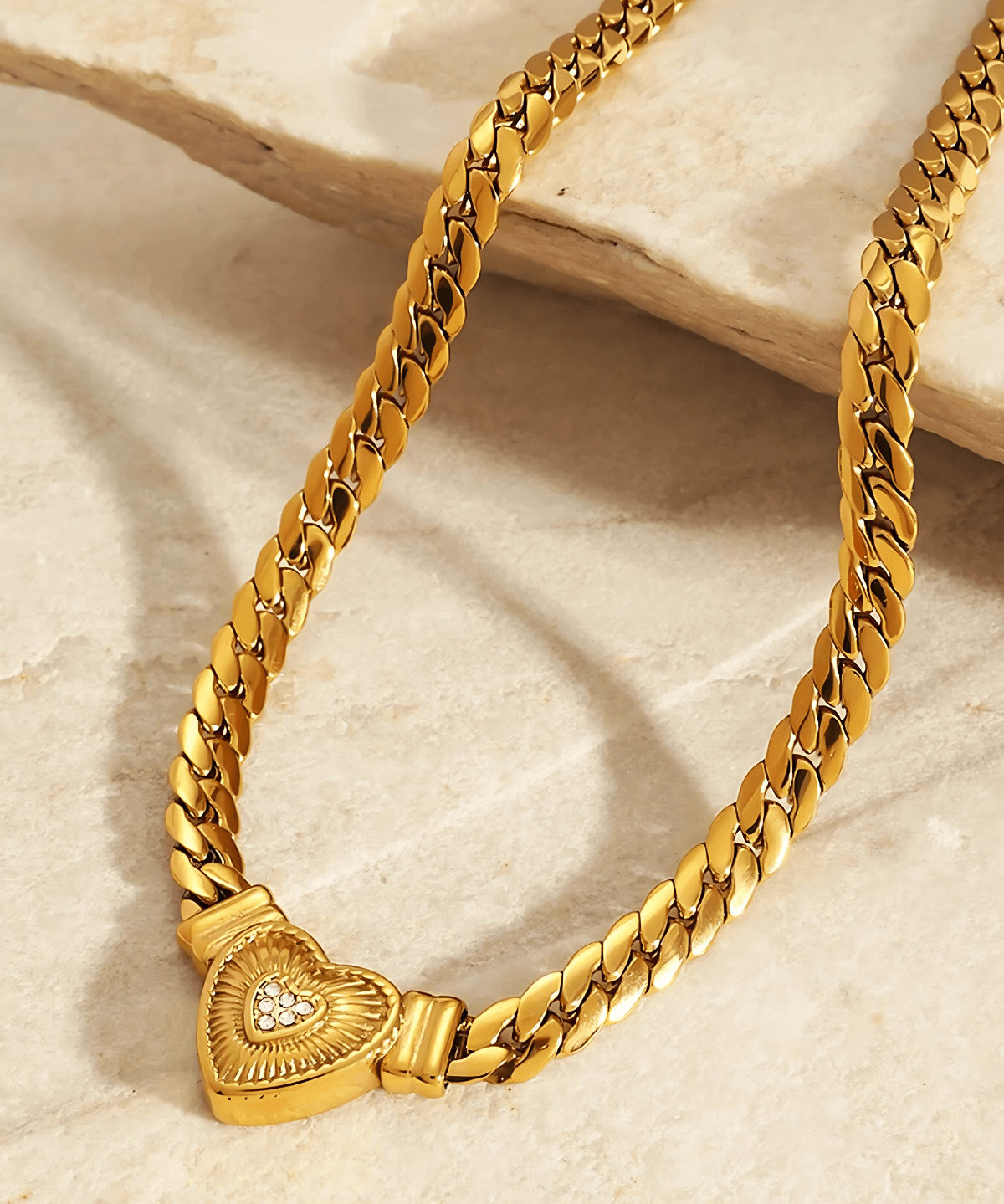 18K Gold Heart Chain Necklace Women’s Best Trending Gift for Lady Girl Mother Wife,Birthday Travel Vacation Bridal Wedding Party Daily Office Work School,Spring Summer Fall Winter Holiday Sale,Mason & Madison Co.
