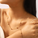 18K Gold Heart Chain Necklace Bracelet Earrings Bundle Set Women’s Best Trending Gift for Lady Girl Mother Wife,Birthday Travel Vacation Bridal Wedding Party Daily Office Work School,Spring Summer Fall Winter Holiday Sale,Mason & Madison Co.