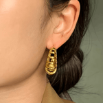 18K Gold Hoop Earrings Women’s Best Trending Gift for Lady Girl Mother Wife,Birthday Travel Vacation Bridal Wedding Party Daily Office Work School,Spring Summer Fall Winter Holiday Sale,Mason & Madison Co.