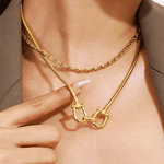 18K Gold Horseshoe Chain Necklace Women’s Best Trending Gift for Lady Girl Mother Wife,Birthday Travel Vacation Bridal Wedding Party Daily Office Work School,Spring Summer Fall Winter Holiday Sale,Mason & Madison Co.