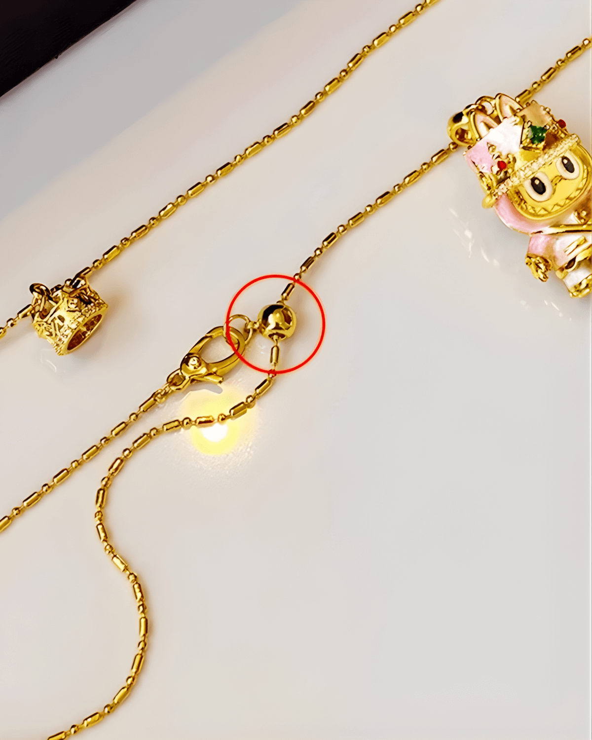 18K Yellow Gold Labubu Diamond Pendant Necklace 18k Women's, Best Trending Birthday Wedding Gift for Mom Wife, Bridal Party Travel Work School Holiday, Mason & Madison