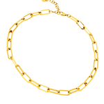 18K Gold Link Chain PaperClip Necklace Women’s Best Trending Gift for Lady Girl Mother Wife,Birthday Travel Vacation Bridal Wedding Party Daily Office Work School,Spring Summer Fall Winter Holiday Sale,Mason & Madison Co.