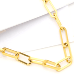 18K Gold Link Chain PaperClip Necklace Women’s Best Trending Gift for Lady Girl Mother Wife,Birthday Travel Vacation Bridal Wedding Party Daily Office Work School,Spring Summer Fall Winter Holiday Sale,Mason & Madison Co.