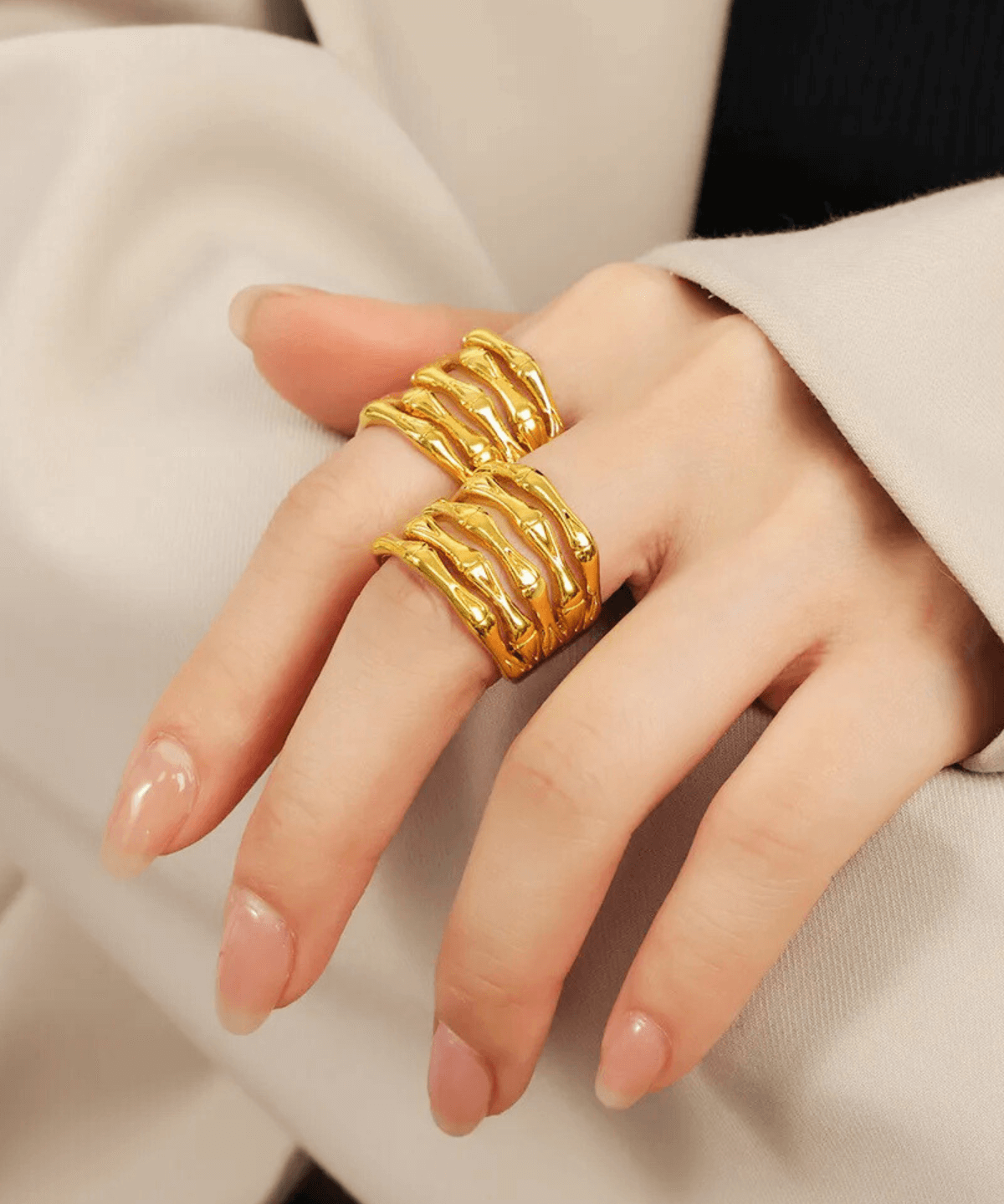 18K Gold Multi-Layered Ring Women’s Best Trending Gift for Lady Girl Mother Wife,Birthday Travel Vacation Bridal Wedding Party Daily Office Work School,Spring Summer Fall Winter Holiday Sale,Mason & Madison Co.