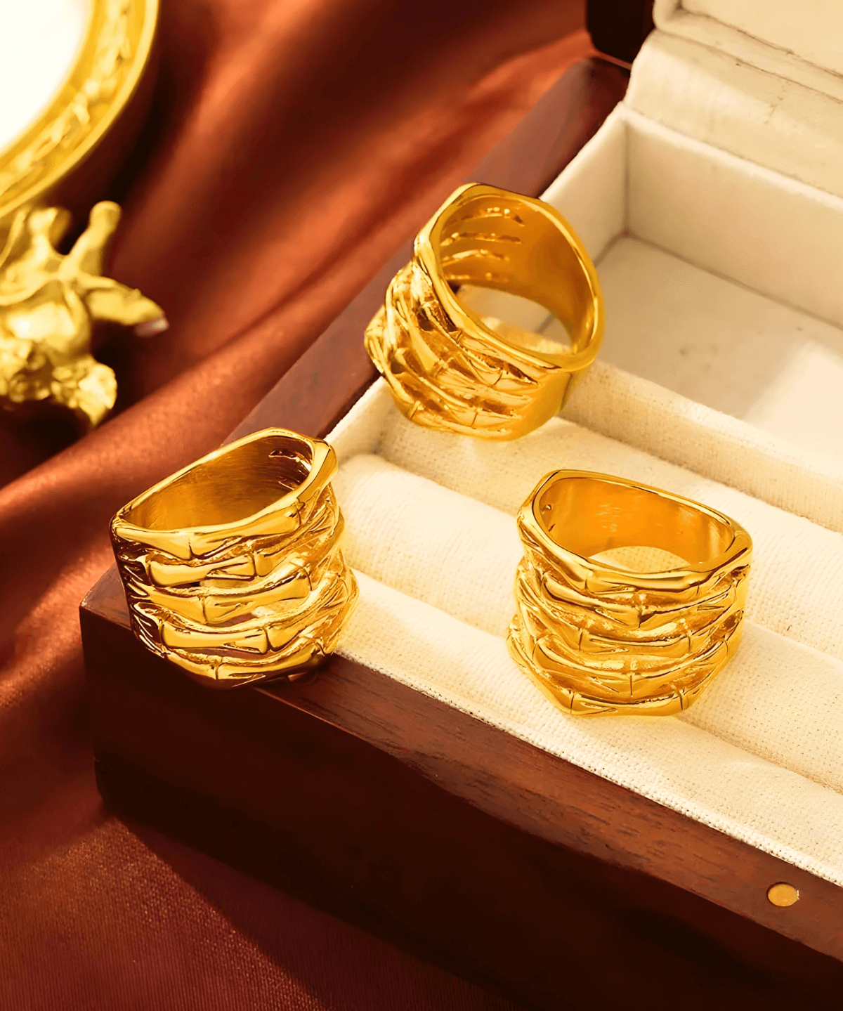 18K Gold Multi-Layered Ring Women’s Best Trending Gift for Lady Girl Mother Wife,Birthday Travel Vacation Bridal Wedding Party Daily Office Work School,Spring Summer Fall Winter Holiday Sale,Mason & Madison Co.