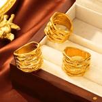 18K Gold Multi-Layered Ring Women’s Best Trending Gift for Lady Girl Mother Wife,Birthday Travel Vacation Bridal Wedding Party Daily Office Work School,Spring Summer Fall Winter Holiday Sale,Mason & Madison Co.
