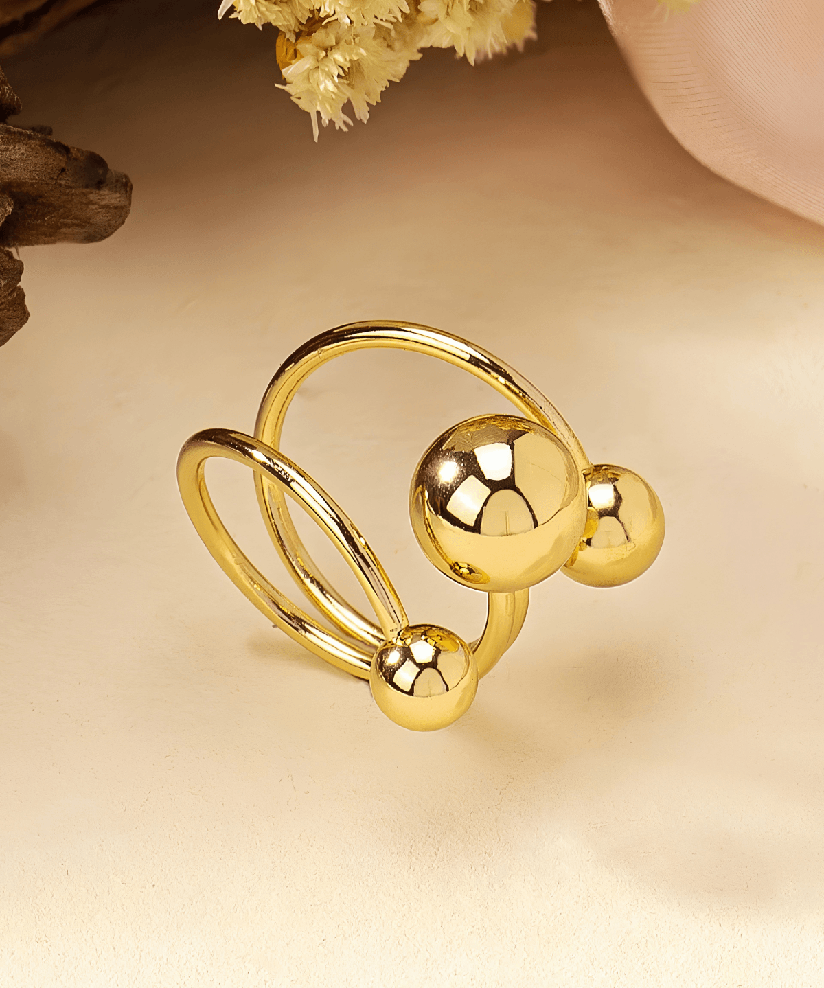 18K Gold Open Ring 18k Women's | Tarnish-Free, Waterproof, Hypoallergenic, Sustainable, High Quality