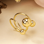 18K Gold Open Ring 18k Women's | Tarnish-Free, Waterproof, Hypoallergenic, Sustainable, High Quality