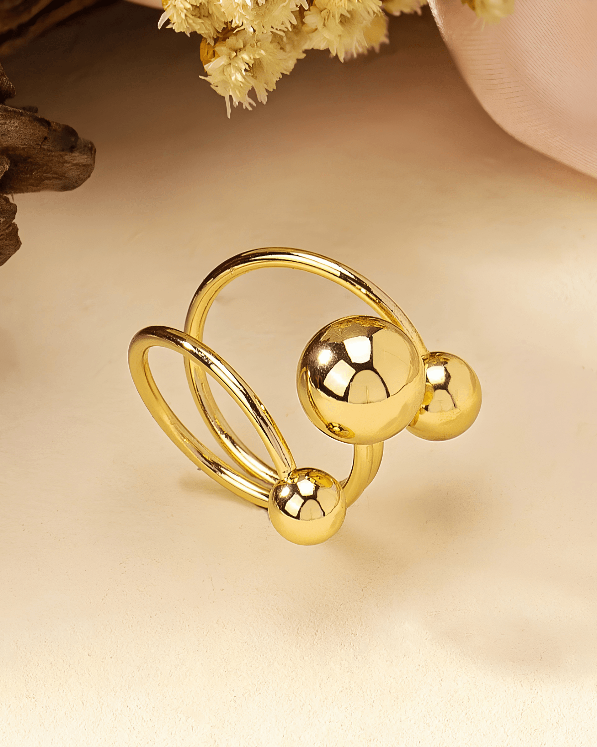 18K Gold Open Ring 18k Women's | Tarnish-Free, Waterproof, Hypoallergenic, Sustainable, High Quality