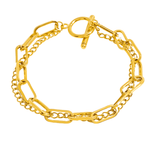 18K Gold PaperClip Link Chain Bracelet Women’s Best Trending Gift for Lady Girl Mother Wife,Birthday Travel Vacation Bridal Wedding Party Daily Office Work School,Spring Summer Fall Winter Holiday Sale,Mason & Madison Co.