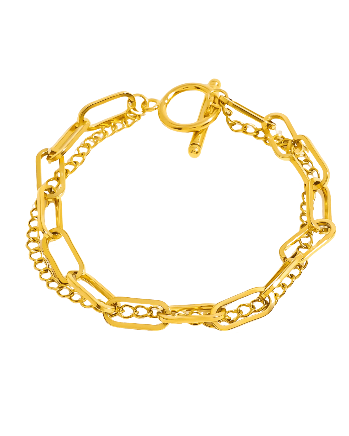 18K Gold PaperClip Link Chain Bracelet Women’s Best Trending Gift for Lady Girl Mother Wife,Birthday Travel Vacation Bridal Wedding Party Daily Office Work School,Spring Summer Fall Winter Holiday Sale,Mason & Madison Co.