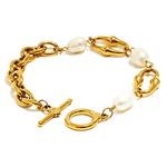 18K Pearl Gold Chain Bracelet Women’s Best Trending Gift for Lady Girl Mother Wife,Birthday Travel Vacation Bridal Wedding Party Daily Office Work School,Spring Summer Fall Winter Holiday Sale,Mason & Madison Co.