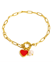 Best 18K Pearl Gold Charm Bracelet Women’s Best Trending Gift for Lady Girl Mother Wife,Birthday Travel Vacation Bridal Wedding Party Daily Office Work School,Spring Summer Fall Winter Holiday Sale,Mason & Madison Co.
