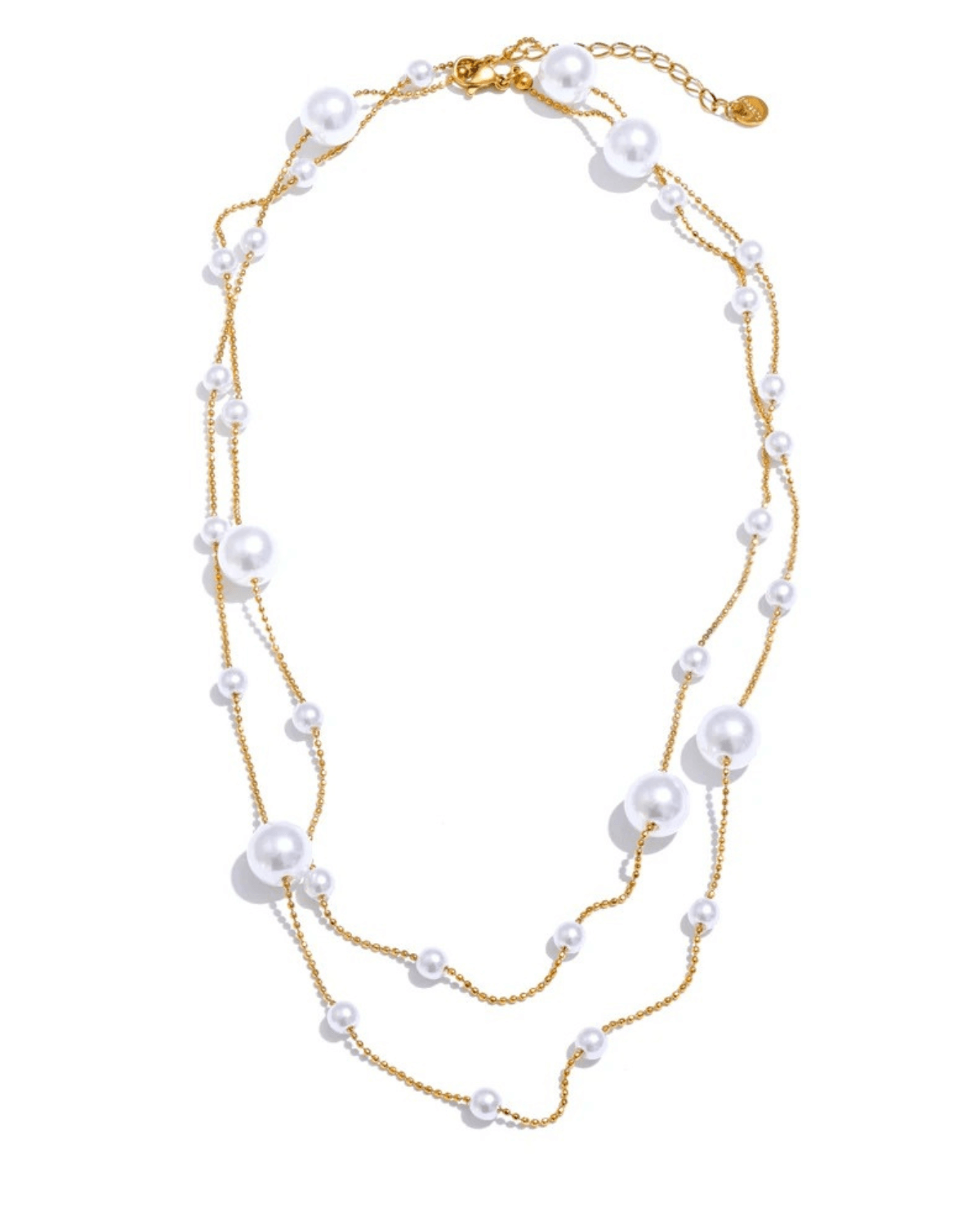18K Pearl Long Chain Necklace Women’s Best Trending Gift for Lady Girl Mother Wife,Birthday Travel Vacation Bridal Wedding Party Daily Office Work School,Spring Summer Fall Winter Holiday Sale,Mason & Madison Co.