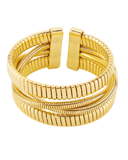 18K Yellow Gold Multi-Layered Cuff Bracelet for Women/Wife/Mom Mason & Madison Co.