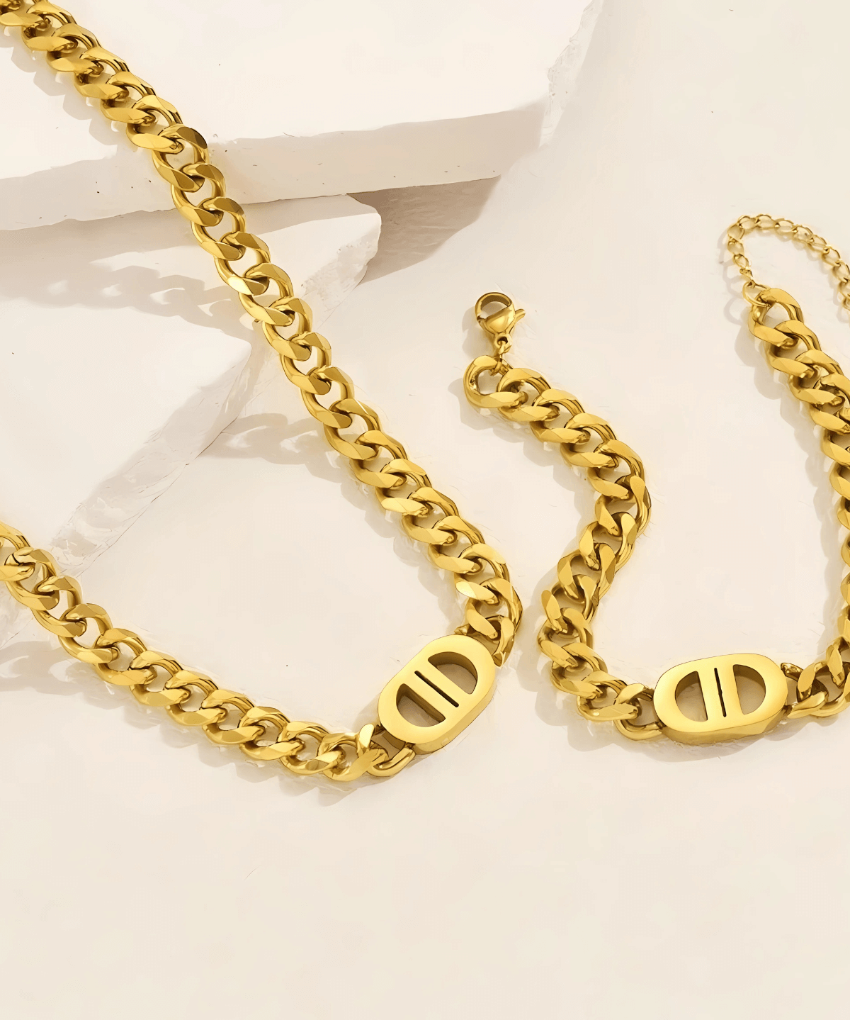 18k Best Gold Necklace Set Women’s, Birthday Wedding Gift Mom Wife Holiday, 18K Yellow Gold, Mason & Madison