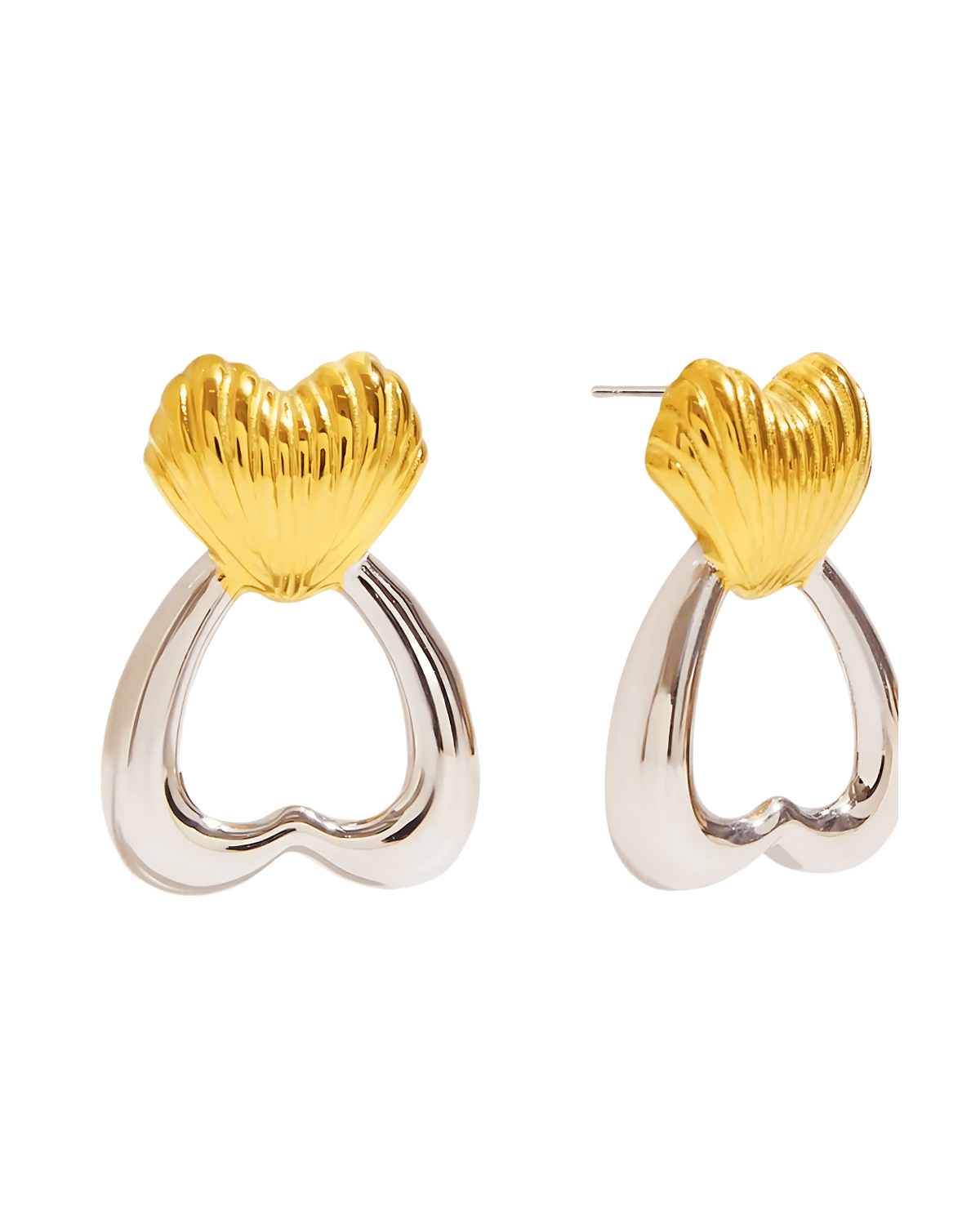 18k Best Trending Gold Earrings Silver Heart Stud Earrings Women’s, Birthday Wedding Gift Mom Wife Holiday, 18K Yellow Gold, Mason & Madison