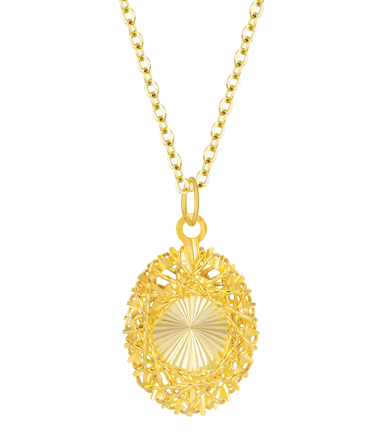 18k Gold Pendant Necklace - Women's Tarnish-Free, Waterproof, Hypoallergenic, Sustainable, High Quality 